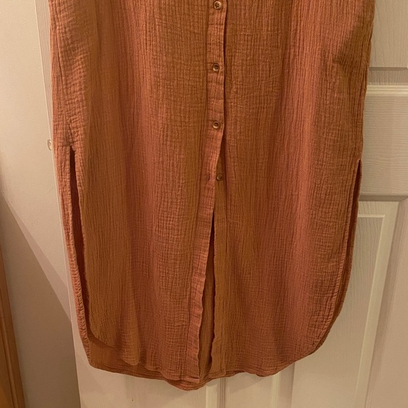 Bluivy Rust Button-Up Shirt Dress - Picture 2 of 8